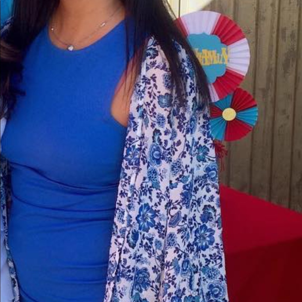 Classic light blue mini dress